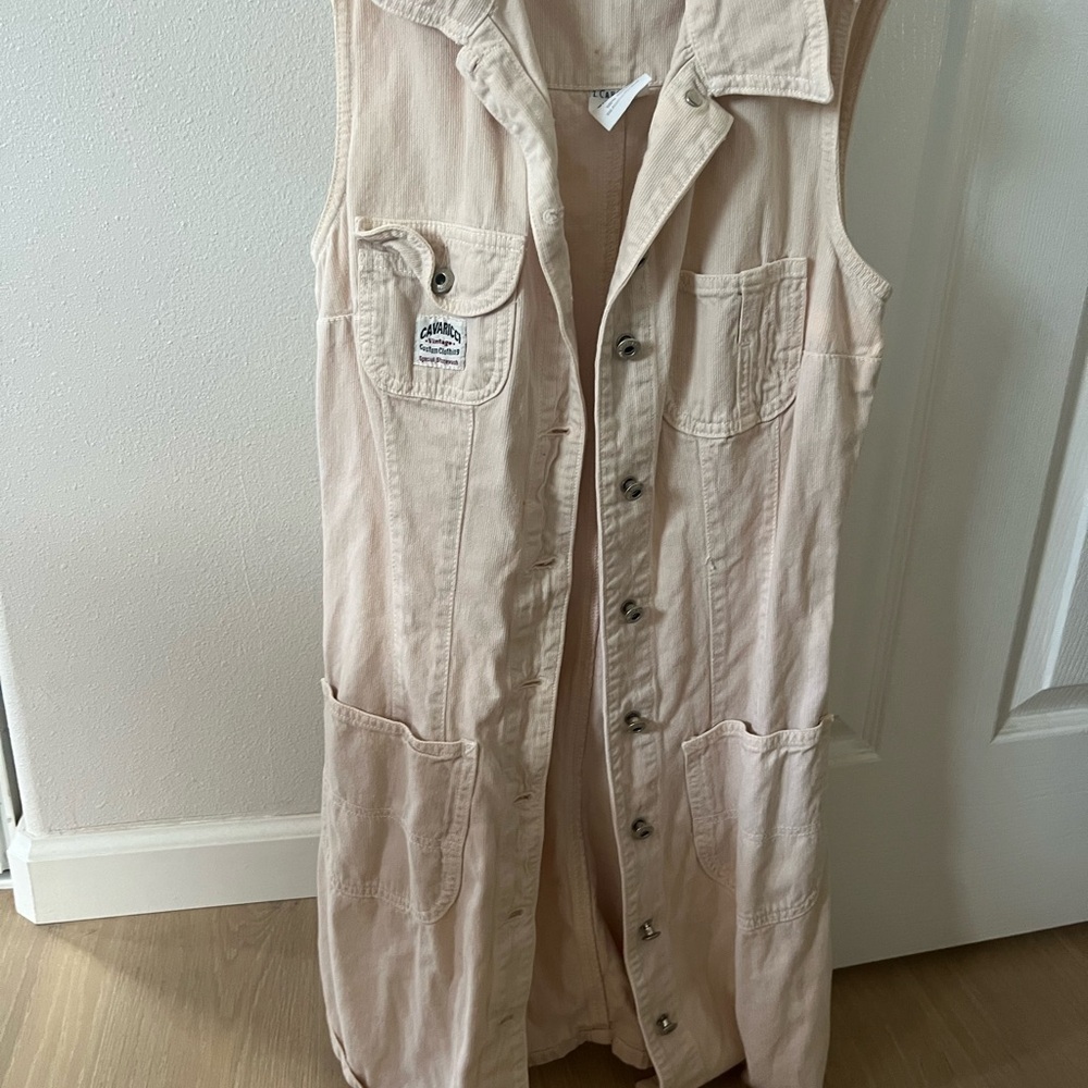 Z. Cavaricci Cream Button-Up Vest